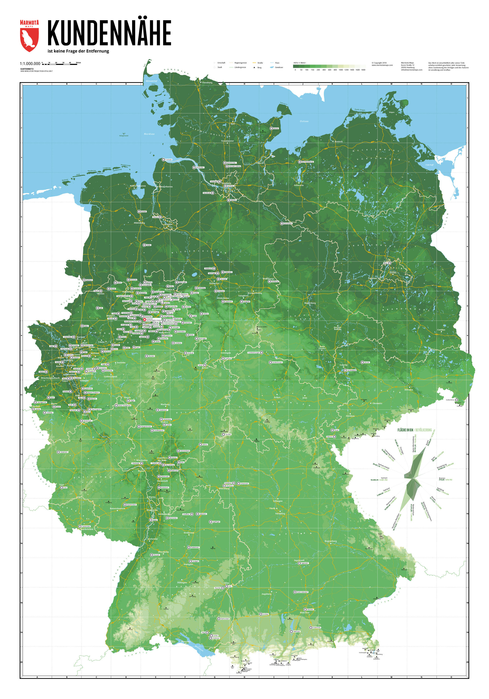 Deutschlandkarte Würtembergische